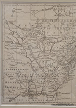 Load image into Gallery viewer, Genuine-Antique-Map-A-New-and-Correct-Map-of-North-America-in-which-the-places-of-the-principal-engagements-during-the-present-war-are-accurately-inserted-and-the-Boundaries-as-Settled-by-Treaty-in-1783-Clearly-Marked-1783-Bew-Political-Magazine-Maps-Of-Antiquity