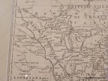 Load image into Gallery viewer, Genuine-Antique-Map-A-New-and-Correct-Map-of-North-America-in-which-the-places-of-the-principal-engagements-during-the-present-war-are-accurately-inserted-and-the-Boundaries-as-Settled-by-Treaty-in-1783-Clearly-Marked-1783-Bew-Political-Magazine-Maps-Of-Antiquity