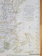 Load image into Gallery viewer, close up of Cape Cod, Massachusetts, Title of the map, and New Hampshire and Maine from Genuine-Antique-Map-Bowles-New-Pocket-Map-of-the-Most-Inhabited-Part-of-New-England-1776-Bowles-Maps-Of-Antiquity