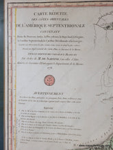 Load image into Gallery viewer, Genuine-Antique-Map-Atlantic-Coast---Carte-Reduite-des-Cotes-Orientales-de-l-Amerique-Septentrionale-contenant-partie-du-Nouveau-Jersey-la-Pen-sylvanie-le-Mary-land-la-Virginie-la-Caroline-septentrionale-la-Caroline-meridionale-et-la-Georgie-1778-Depot-General-de-la-Marine-Antoine-de-Sartine-Maps-Of-Antiquity