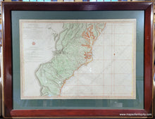 Load image into Gallery viewer, Genuine-Antique-Map-Atlantic-Coast---Carte-Reduite-des-Cotes-Orientales-de-l-Amerique-Septentrionale-contenant-partie-du-Nouveau-Jersey-la-Pen-sylvanie-le-Mary-land-la-Virginie-la-Caroline-septentrionale-la-Caroline-meridionale-et-la-Georgie-1778-Depot-General-de-la-Marine-Antoine-de-Sartine-Maps-Of-Antiquity