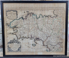 Load image into Gallery viewer, Genuine-Antique-Map-Brittany-France---Nova-et-Acurata-Britanniae-tabula-ad-usum-Serenissimi-Burgundiae-Ducis-La-Bretagne-divisee-en-ses-Neuf-Evesches-Qui-font-Aussi--1696-Jaillot-Maps-Of-Antiquity