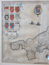 Load image into Gallery viewer, Genuine-Antique-Map-Cornwall-England---Cornubia-sive-Cornwallia-1659-Johannes-Blaeu-Maps-Of-Antiquity