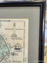 Load image into Gallery viewer, 1928 - Boston Ancient And Modern In Picture Story Antique Pictorial Map (Framed) Genuine