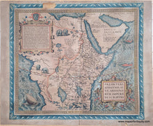 Load image into Gallery viewer, Genuine-Antique-Map-Africa-Presbiteri-Johannis-Sive-Abissionorum-Imperii-Descriptio-1590-Ortelius-Maps-Of-Antiquity