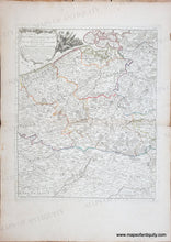 Load image into Gallery viewer, 18th century map with original hand-colored boundary lines in yellow, green, red, blue. Genuine-Antique-Map-Belgium-vicinity-Carte-des-Pays-Bas-Catholiques-et-dune-Partie-de-la-Basse-Allemagne--1775-Danet-Maps-Of-Antiquity