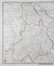 Load image into Gallery viewer, 1775 - Southeast-central France near Lyon - Les Provinces et Gouvernemens Du Lionnois, Forez et Beaujelois de la Haute et Basse Auvergne et du Bourbonois. - Genuine Antique Map