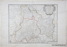 Load image into Gallery viewer, 1775 - Southeast-central France near Lyon - Les Provinces et Gouvernemens Du Lionnois, Forez et Beaujelois de la Haute et Basse Auvergne et du Bourbonois. - Genuine Antique Map