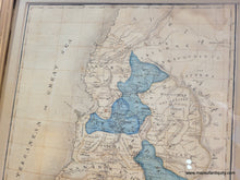 Load image into Gallery viewer, 1830 - "Schoolgirl" Map of Palestine; by J. Washburn; Hebron: Nov 22 1830 - Genuine Antique Hand-drawn Map, Framed