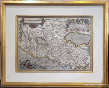 Load image into Gallery viewer, Genuine-Antique-Map-Framed-Holy-Land-Palestine-Israel-Terra-Sancta-a-Petro-Laicstain-perlustrata-et-ab-eius-ore-et-schedis-a-Christiano-Schrot-in-tabulam-redacta-1586-Ortelius-Maps-Of-Antiquity
