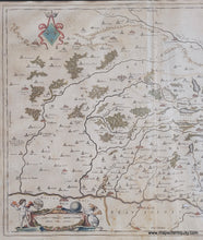 Load image into Gallery viewer, 1641 (circa) - France near Lyons - La Souverainete De Dombes - Genuine Antique Map, Framed