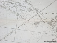 Load image into Gallery viewer, 1813 - Steel's New and Correct Chart of the Coast of North America; from Boston and Cape Cod to Cape Hatteras: including Rhode Island and Harbour, New York, the Delaware, Chesapeak, &c. &c. - Set of Three Genuine Antique Charts