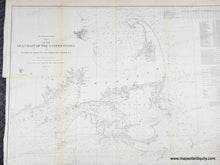 Load image into Gallery viewer, 1857 - Preliminary Chart No. 4 of the Sea Coast of the United States from Plymouth Mass to Saughkonnet River RI - Genuine Antique Chart