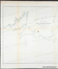 Load image into Gallery viewer, 1856 - Preliminary Chart of part of the Sea Coast of Massachusetts from Saughkonnet River to Plymouth - Genuine Antique Chart