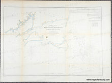 Load image into Gallery viewer, 1856 - Preliminary Chart of part of the Sea Coast of Massachusetts from Saughkonnet River to Plymouth - Genuine Antique Chart