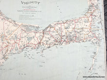Load image into Gallery viewer, 1907 - Map of Cape Cod and Vicinity - Genuine Antique Map