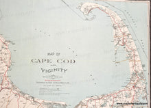Load image into Gallery viewer, 1907 - Map of Cape Cod and Vicinity - Genuine Antique Map