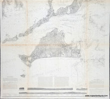 Load image into Gallery viewer, 1874 - Coast Chart No. 12. From Muskeget Channel to Buzzard's Bay and Entrance to Vineyard Sound, Mass. - Genuine Antique Chart