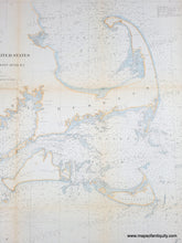 Load image into Gallery viewer, 1857 - Preliminary Chart No. 4 of the Sea Coast of the United States from Plymouth Mass to Saughkonnet River RI - Genuine Antique Chart
