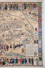 Load image into Gallery viewer, 1934 - Map of Oxford's History: With some of its Worthies - Genuine Antique Map