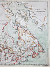 Load image into Gallery viewer, 1718 - Eastern Canada - Carte Du Canada ou de la Nouvelle France et des Decouvertes qui y ont ete faites… - Genuine Antique Map