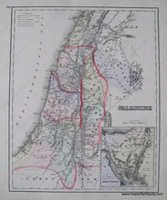 Load image into Gallery viewer, 1884 - France Verso: Palestine Antique Map Genuine Hand-Colored