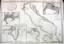 Load image into Gallery viewer, Antique-Black-and-White-Nautical-Chart-Gulf-of-Venice-Italy-Antique-Nautical-Charts-Italy-1820-Gauttier-Maps-Of-Antiquity