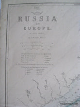 Load image into Gallery viewer, 1860 - Russia In Europe Antique Map Genuine Hand-Colored