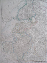 Load image into Gallery viewer, 1860 - Russia In Europe Antique Map Genuine Hand-Colored