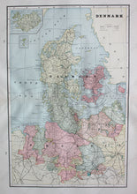 Load image into Gallery viewer, Antique-Printed-Color-Map-Denmark-verso:-Holland-and-Belgium-and-Denmark-Switzerland-Europe-Denmark-Holland-Belgium-Switzerland-1894-Cram-Maps-Of-Antiquity