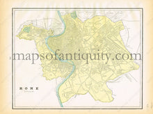 Load image into Gallery viewer, 1894 - Russia Verso: Rome (Italy) St. Petersburg (Russia) Antique Map Genuine Printed-Color