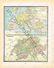 Load image into Gallery viewer, 1894 - Greece Verso: Europe In The Times Of Napoleon 1. Switzerland Antique Map Genuine