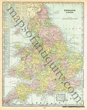 Load image into Gallery viewer, 1900 - Europe Verso: England & Wales Antique Map Genuine Printed-Color