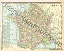 Load image into Gallery viewer, Antique-Printed-Color-Map-France-verso:-Spain-&-Portugal-Europe-France-Spain-&-Portugal-1900-Cram-Maps-Of-Antiquity