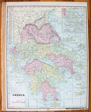 Load image into Gallery viewer, 1898 - Germany Verso: Greece And Austria Antique Map Genuine Printed-Color
