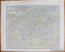 Load image into Gallery viewer, 1900 - City Of Berlin Verso: Brussels (Belgium) Antique Map Genuine Printed-Color
