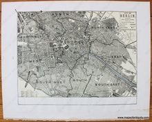 Load image into Gallery viewer, Antique-Printed-Color-Map-City-of-Berlin-verso:-Brussels-(Belgium)-Europe-Germany-Belgium-1900-Cram-Maps-Of-Antiquity
