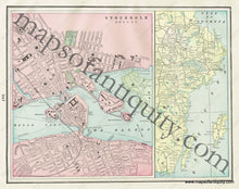 Load image into Gallery viewer, 1900 - St. Petersburg (Russia) Verso: Stockholm Sweden And Gulf Of Bothnia Antique Map Genuine