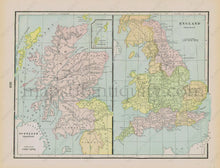 Load image into Gallery viewer, 1898 - Map Of The Anglo-Saxon And Celtic Kingdoms In British Islands Verso: England (Saxon Period)