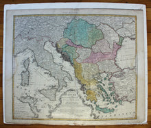Load image into Gallery viewer, Antique-Hand-Colored-Map-Totius-Danubii-Europe-Greece-&-the-Balkans-Europe-General--1766-Homann-Maps-Of-Antiquity