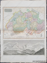 Load image into Gallery viewer, Antique-Hand-Colored-Map-Swisserland-(with-Mont-Blanc)-Europe-Switzerland-1817-Thomson-Maps-Of-Antiquity