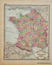 Load image into Gallery viewer, 1887 - Tunison’s Ireland Verso: France Antique Map Genuine Hand-Colored