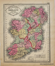 Load image into Gallery viewer, 1887 - Tunison’s Ireland Verso: France Antique Map Genuine Hand-Colored