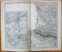 Load image into Gallery viewer, 1876 - France Frankreich In Iv Blattern Antique Map Genuine Hand-Colored
