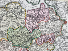 Load image into Gallery viewer, Antique-Hand-Colored-Map-Flanders-Belgium-France-Europe-Comitatus-Flandriae-in-omnes-ejusdem-subjacentes-Ditioes-cum-adjacentibus-accuratissime-divissus-sumtibus-Ioh.-Bapt.-Homanni-Europe-Holland-c.-1750-Johann-Baptist-Homann-Maps-Of-Antiquity