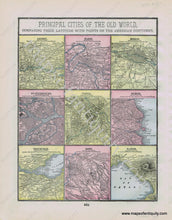 Load image into Gallery viewer, 1892 - Russia Verso: Principal Cities Of The Old World Antique Map Genuine Printed-Color