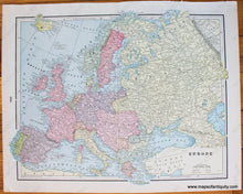 Load image into Gallery viewer, 1892 - England & Wales Verso: Europe Antique Map Genuine Printed-Color