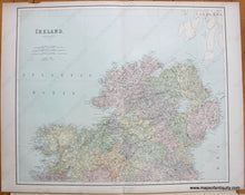 Load image into Gallery viewer, 1890 - Ireland (In 2 Sheets) Antique Map Genuine Printed-Color In Two Sheets