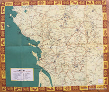 Load image into Gallery viewer, Printed-Color-Antique-Map-Poitou-Vendee-Charentes-c.-1947-French-Ministry-of-Travel-France-1900s-20th-century-Maps-of-Antiquity