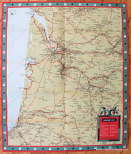 Load image into Gallery viewer, Printed-Color-Antique-Map-Itineraires-Autour-de-Bordeaux-c.-1947-French-Ministry-of-Travel-France-1900s-20th-century-Maps-of-Antiquity